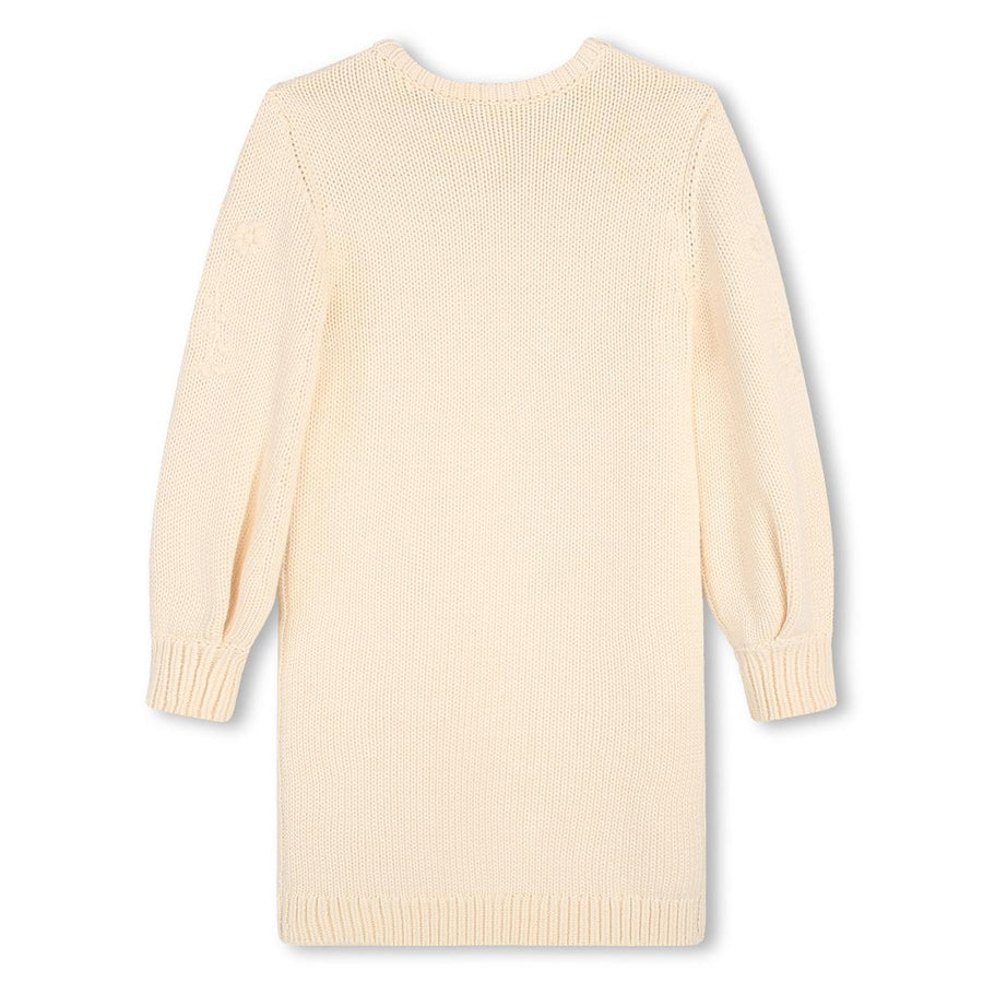 Cream Knit Sweater Dress