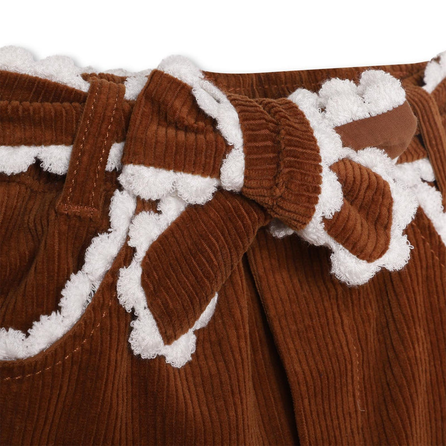 Brown Baby Pants with Bow