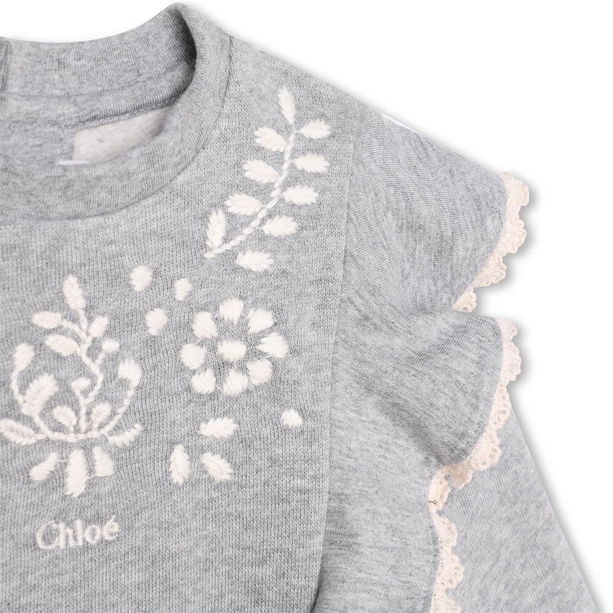 Baby Fleece Sweater with Volants
