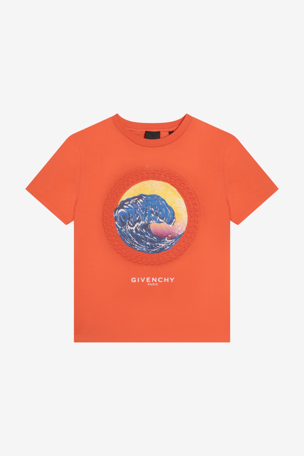 T-Shirt with Surf Wave Print