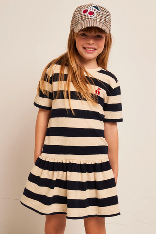 Amaia dress with navy stripes